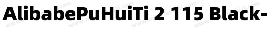 AlibabePuHuiTi 2 115 Black字体转换